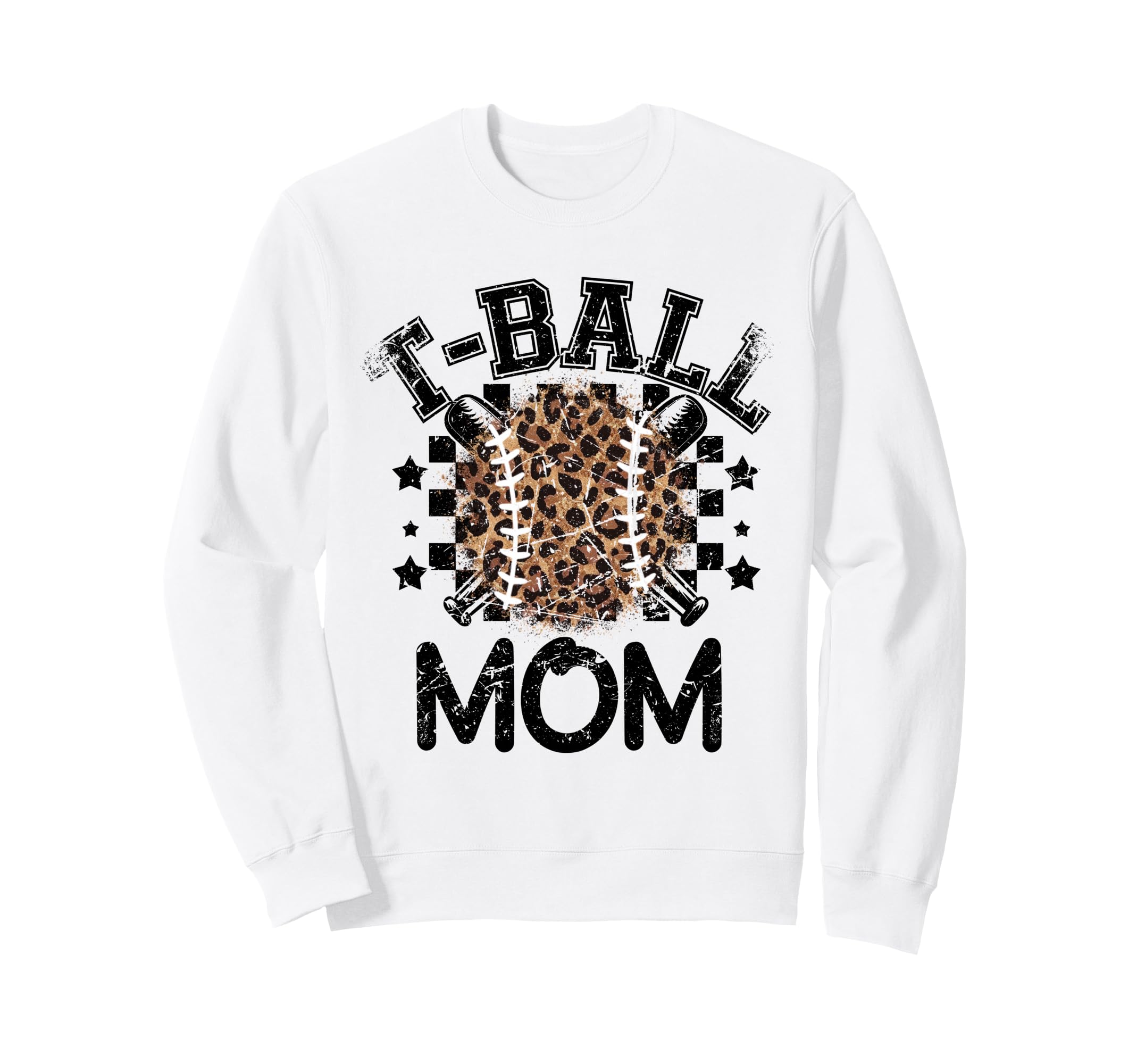 T Ball Teeball Mom Leopard Cheetah Sweatshirt - Streetwear Style Unisex - T-Shirt, Sweatshirt, Hoodie