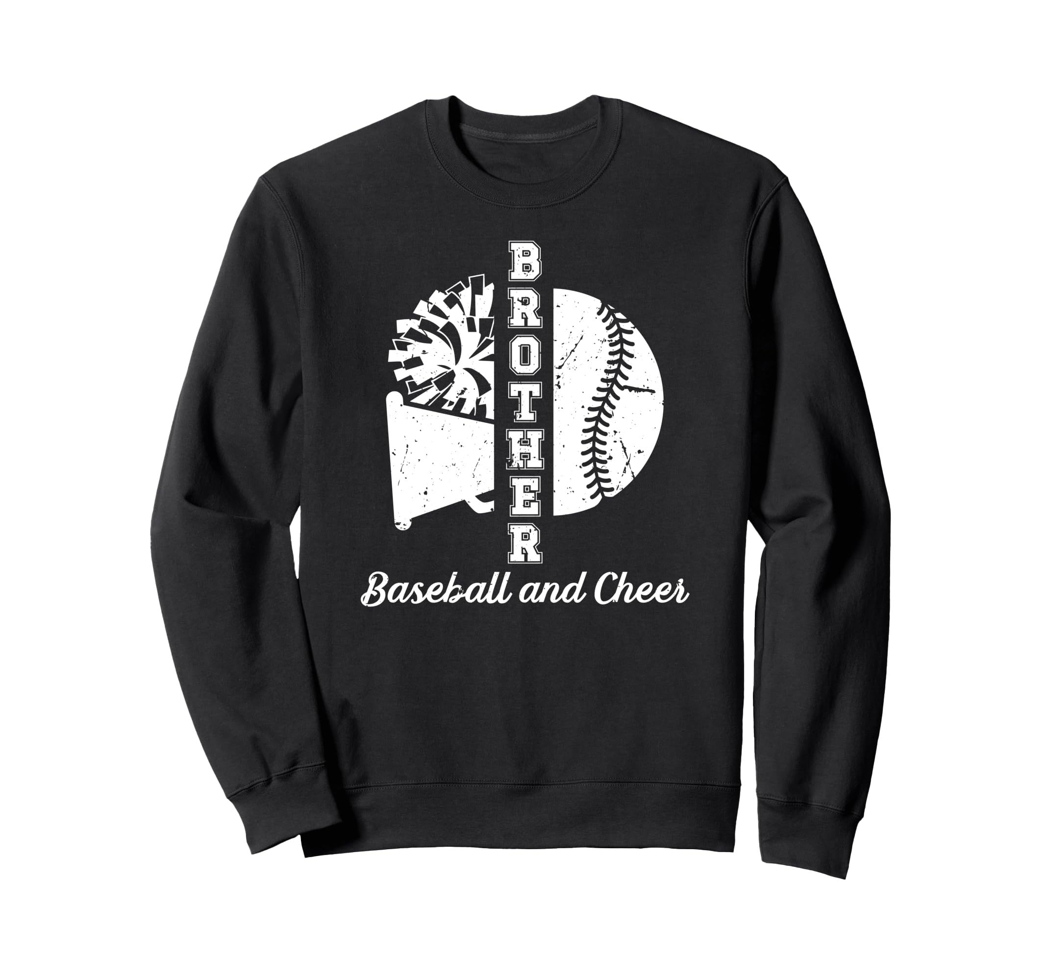 Baseball And Cheer Brother Sweatshirt - Unique Graphic for Adults - T-Shirt, Sweatshirt, Hoodie