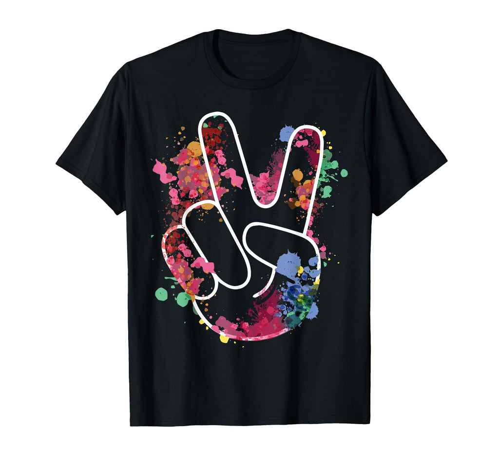 Peace Hand Tie Dye Finger Freedom T-Shirt - Fun Novelty Design Men Women - T-Shirt, Sweatshirt, Hoodie
