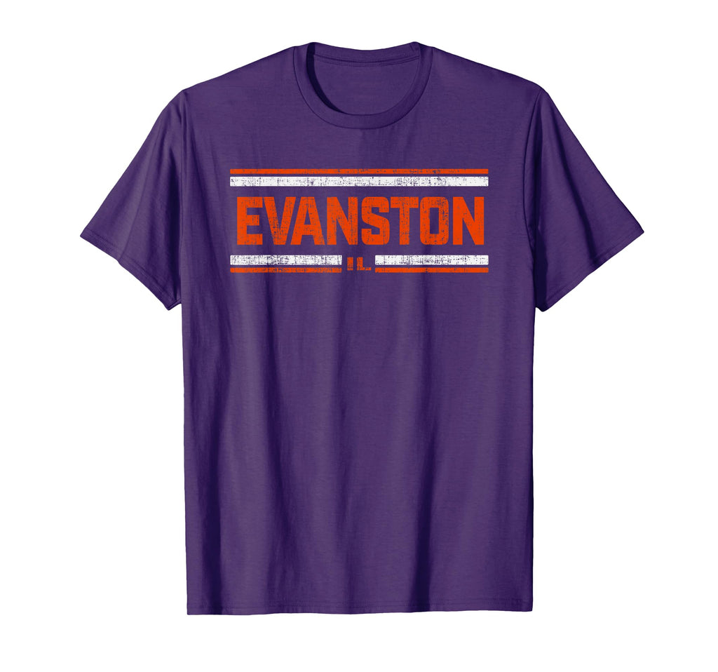 Evanston Il Distressed T-Shirt - Aesthetic Graphic for Adults - T-Shirt, Sweatshirt, Hoodie
