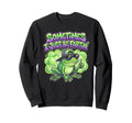 Funny Airbrush Frog Meme Sometimes I Sweatshirt - Novelty Apparel Unisex - T-Shirt, Sweatshirt, Hoodie