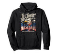American Baseball Flag Proud Baseball Hoodie - Novelty Apparel Men Women - T-Shirt, Sweatshirt, Hoodie