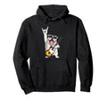 Funny Bulldog Rock Music Guitar Hoodie - Fun Novelty Design for Adults - T-Shirt, Sweatshirt, Hoodie