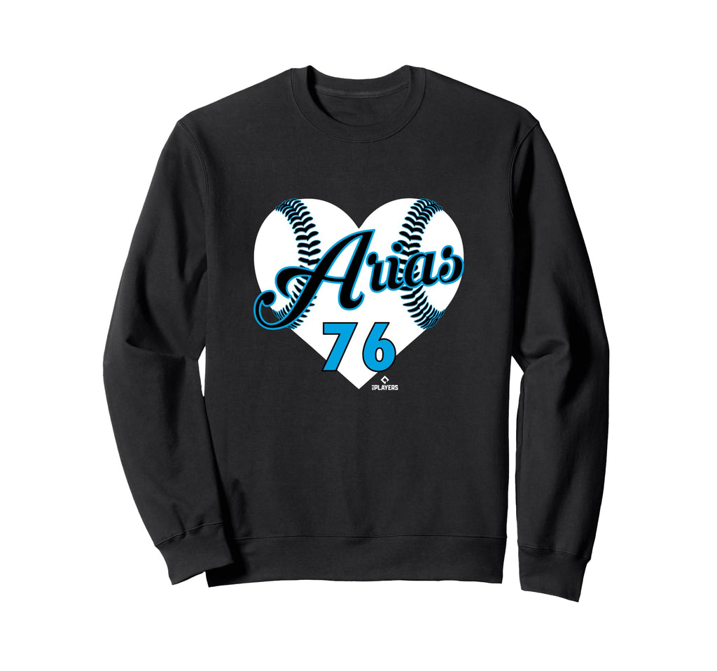 Baseball Heart Luarbert Arias Sweatshirt - Minimalist Print for Adults - T-Shirt, Sweatshirt, Hoodie