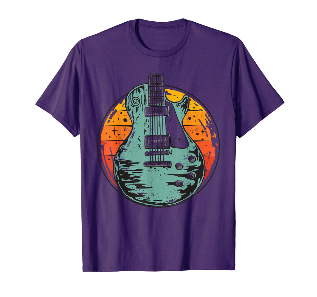 Electric Guitar Sunset Music Band Guitarist T-Shirt - Graphic Print Unisex - T-Shirt, Sweatshirt, Hoodie