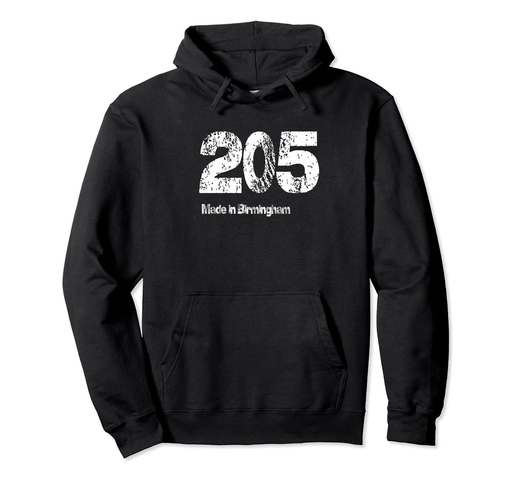 205 Made Birmingham Distressed Hoodie - Graphic Print for Adults - T-Shirt, Sweatshirt, Hoodie