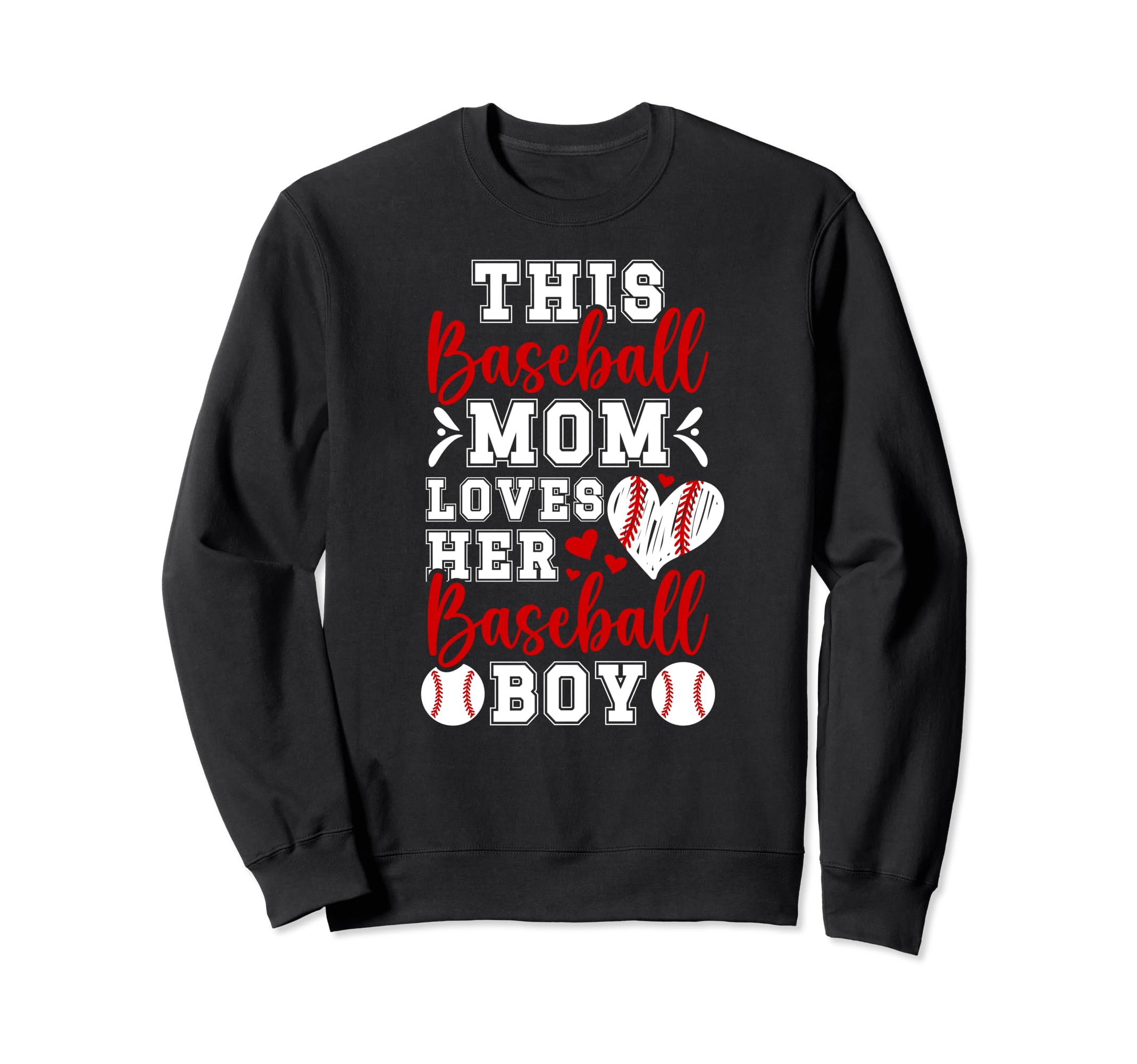 Proud Baseball Mom Baseball Sweatshirt - Aesthetic Graphic for Adults - T-Shirt, Sweatshirt, Hoodie