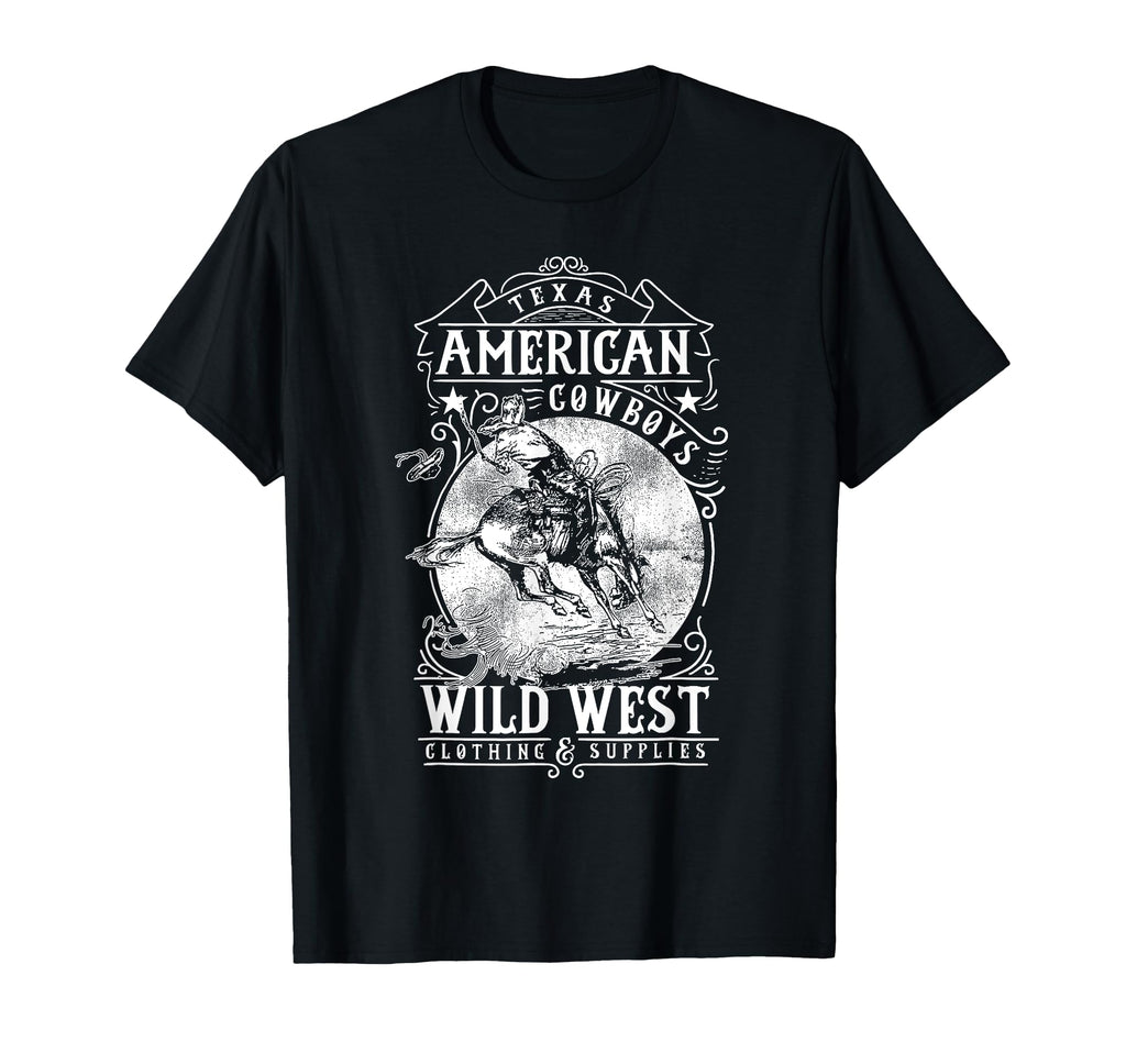 Texas Cowboys American Wild West T-Shirt - Graphic Print for Adults - T-Shirt, Sweatshirt, Hoodie