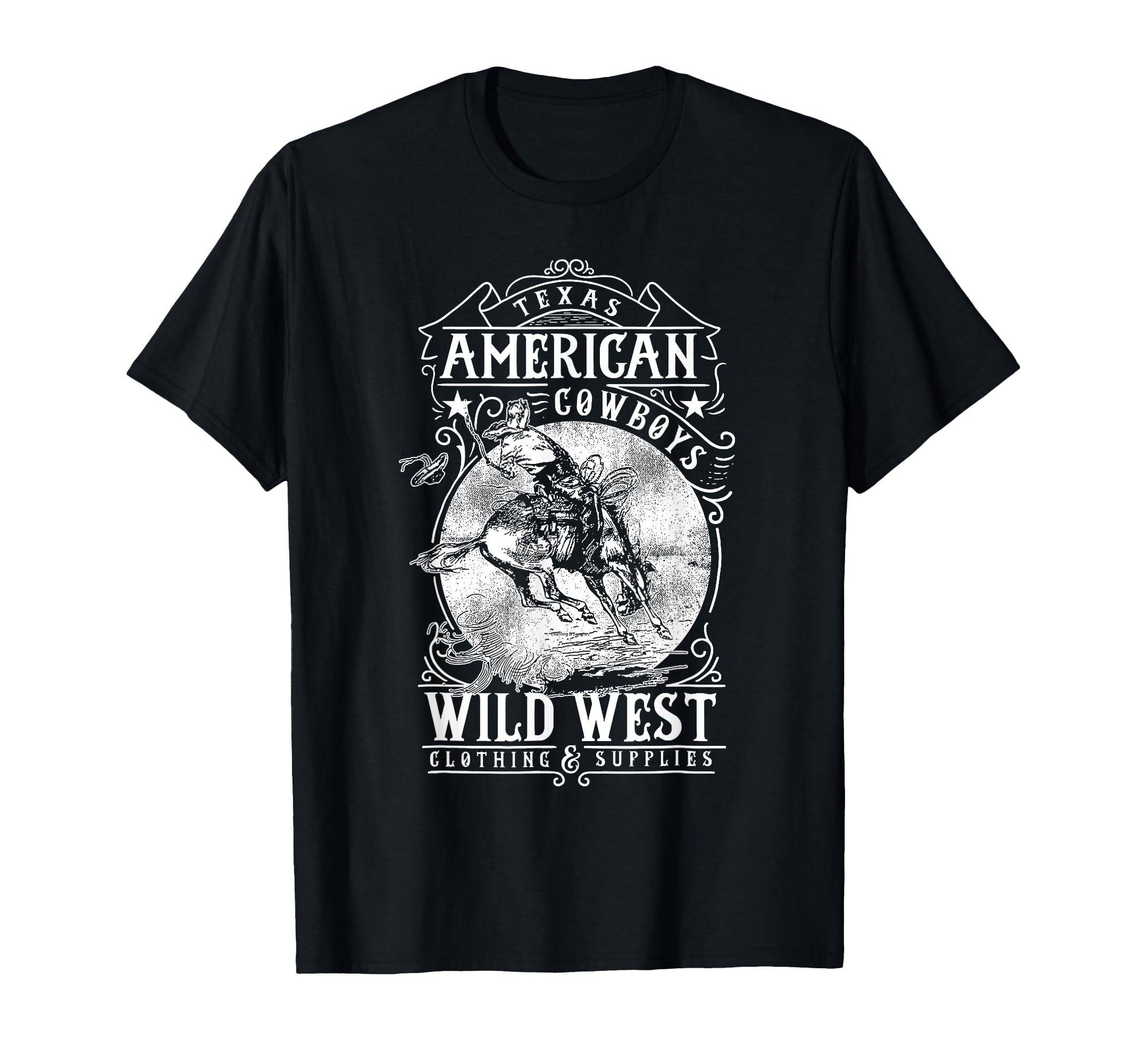 Texas Cowboys American Wild West T-Shirt - Graphic Print for Adults - T-Shirt, Sweatshirt, Hoodie