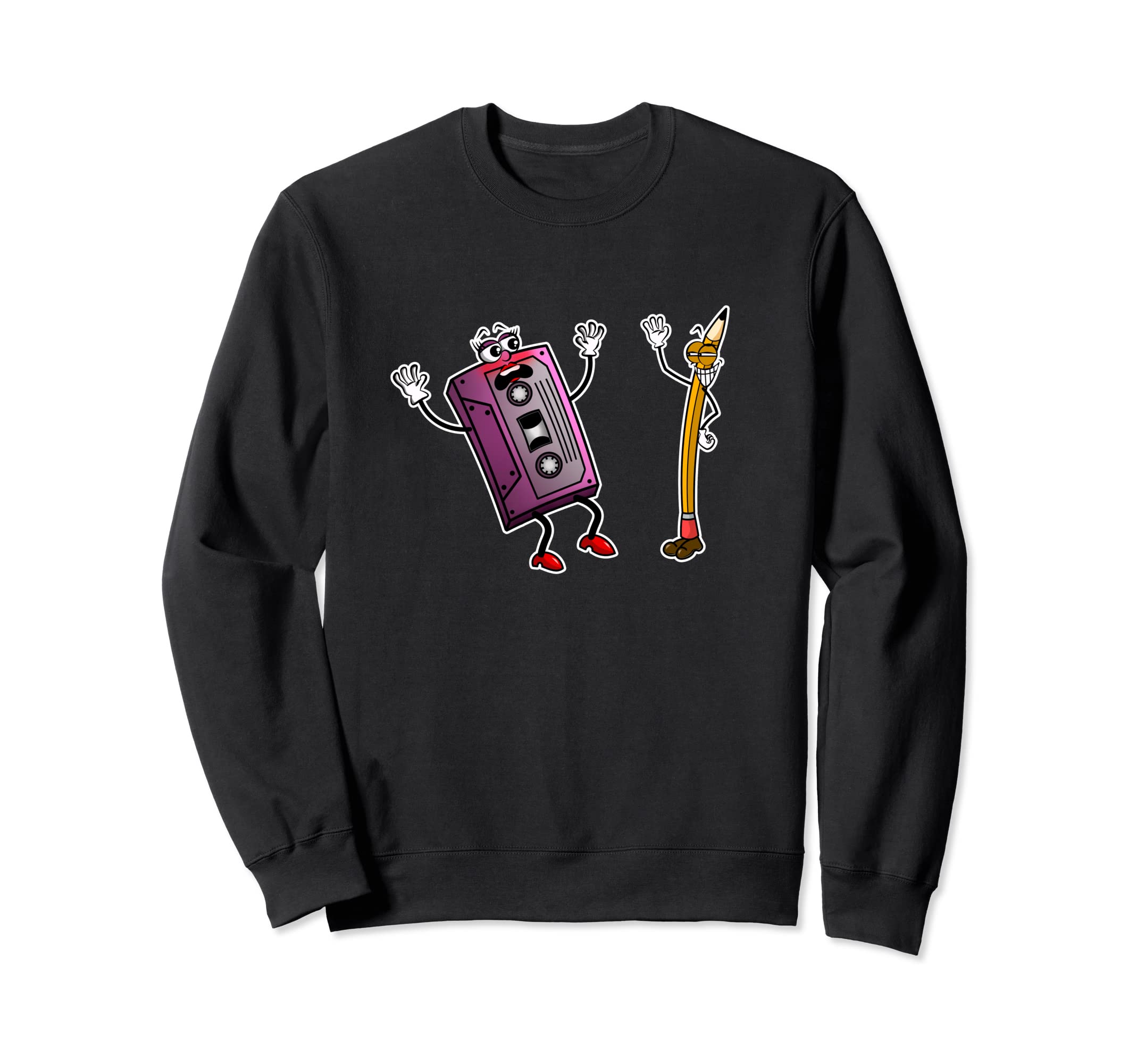And Meme 80S Tape And Pencil Sweatshirt - Fun Novelty Design Unisex - T-Shirt, Sweatshirt, Hoodie