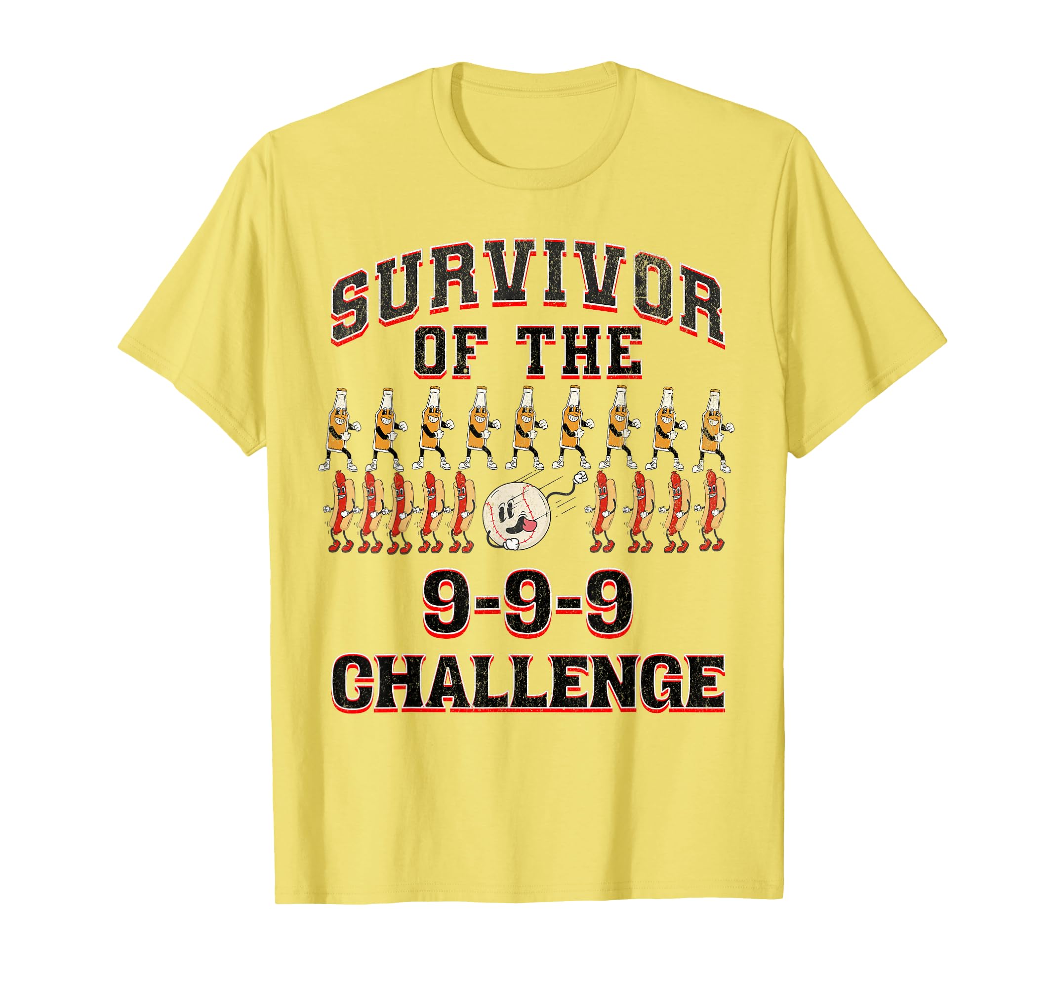 Survivor 9 Beers 9 Dogs 9 Innings T-Shirt - Graphic Print for Adults - T-Shirt, Sweatshirt, Hoodie