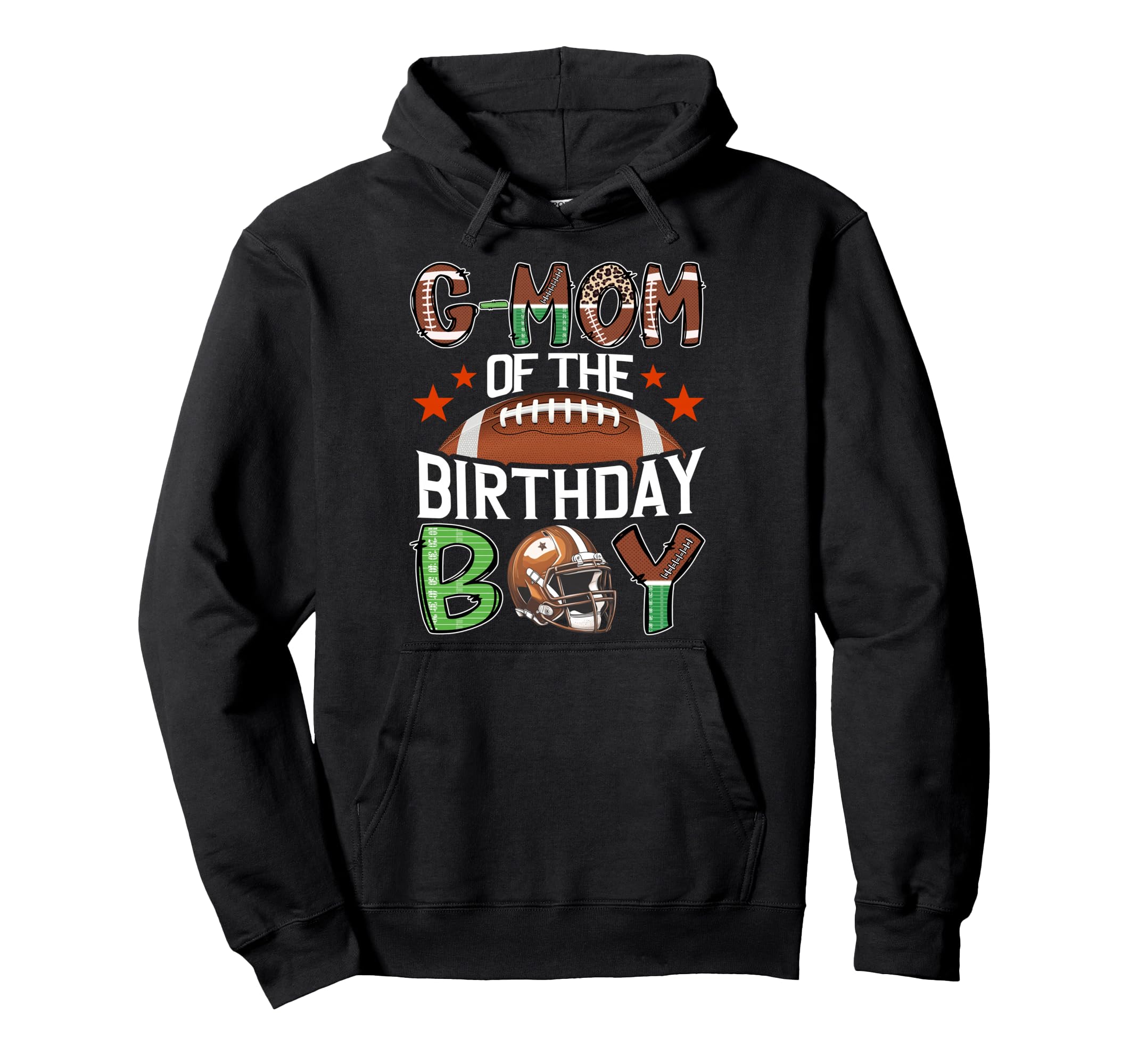 G Mom Birthday Game Day Football Hoodie - Custom Art Print for Adults - T-Shirt, Sweatshirt, Hoodie