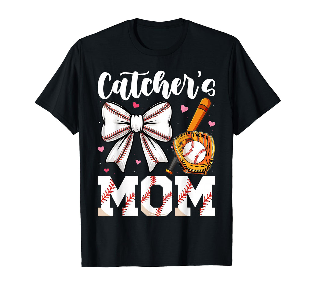 Catchers Mom Baseball Catcher Mom T-Shirt - Minimalist Print for Adults - T-Shirt, Sweatshirt, Hoodie