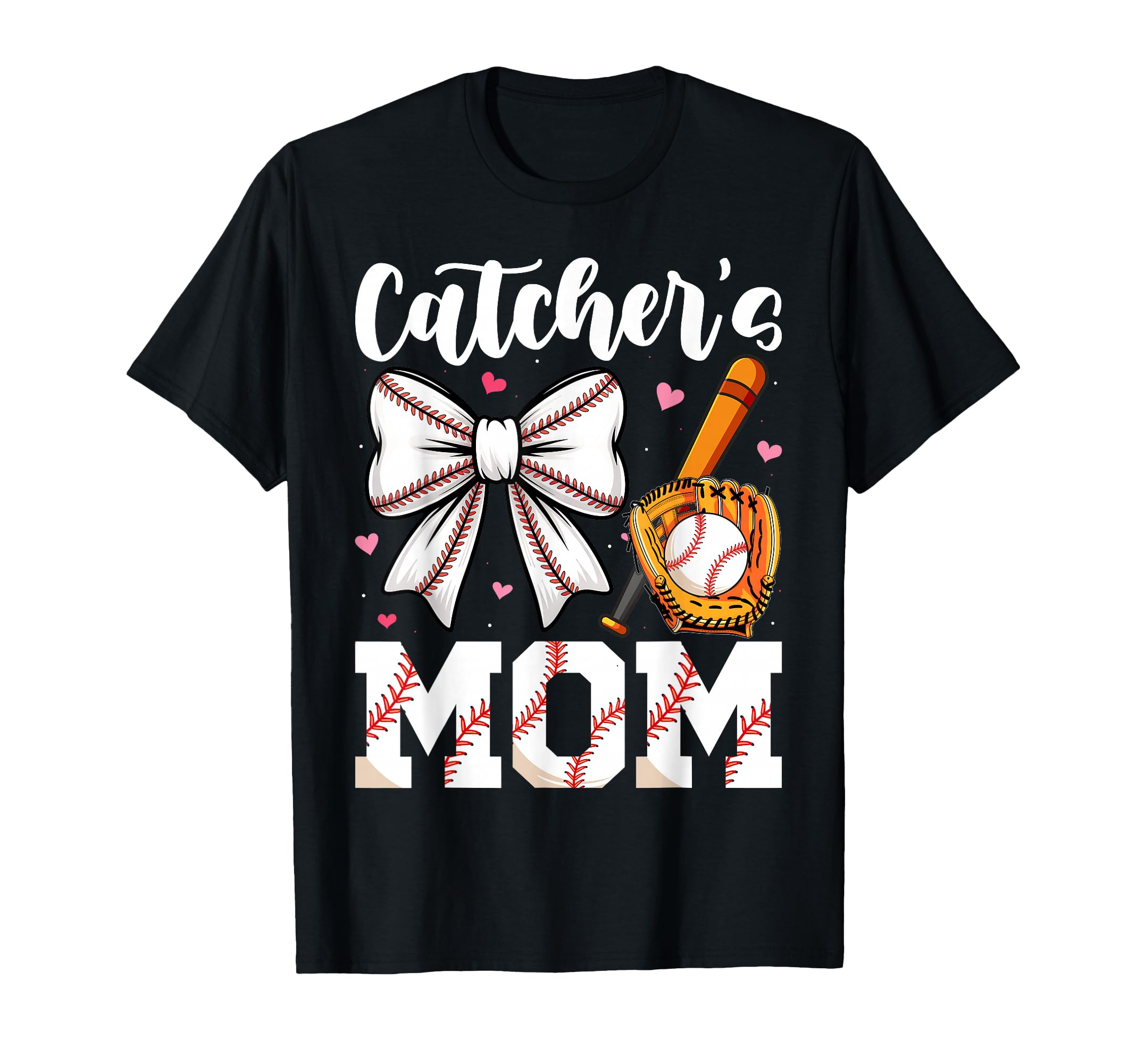 Catchers Mom Baseball Catcher Mom T-Shirt - Minimalist Print for Adults - T-Shirt, Sweatshirt, Hoodie