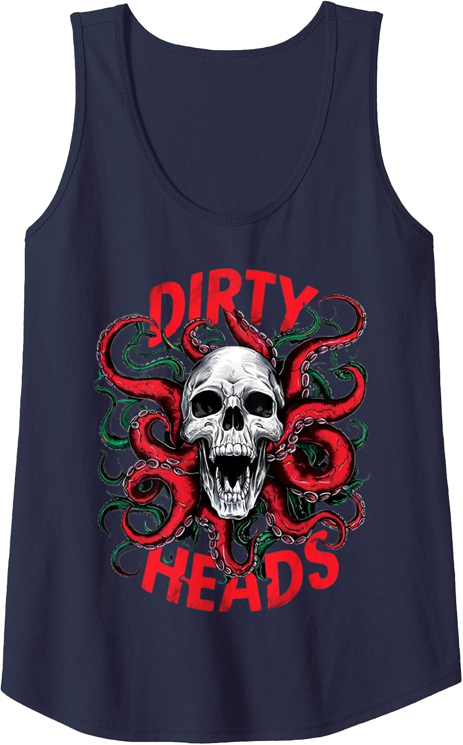 Dirty Skull Octopus Head Halloween Y2K Goth - Adult & Kids T-Shirts, Sweatshirts & Hoodies apparel design preview 1