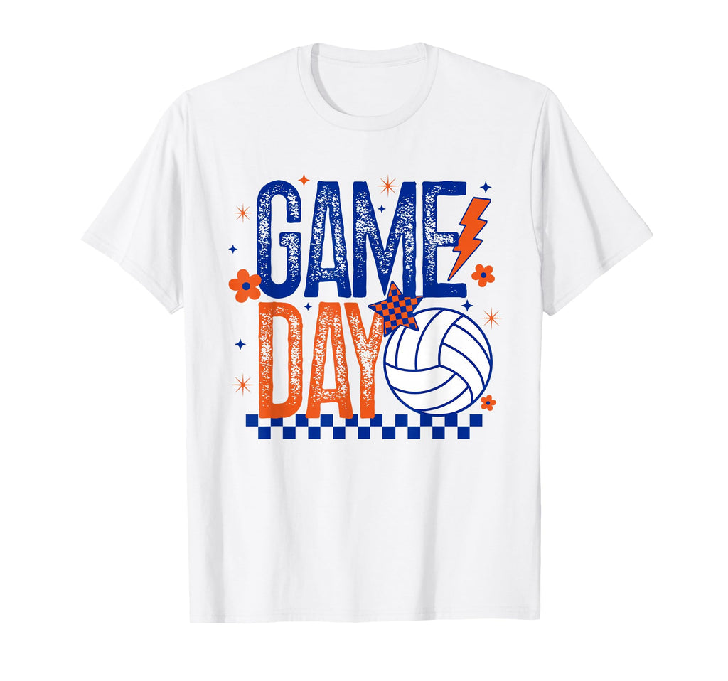 Volleyball Game Day Volleyball Mom Blue T-Shirt - Streetwear Style Unisex - T-Shirt, Sweatshirt, Hoodie