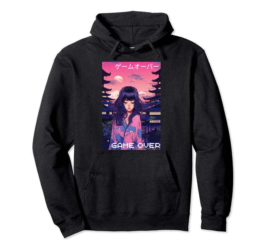 Japanese Vaporwave Sad Anime Indie Hoodie - Unique Graphic Unisex - T-Shirt, Sweatshirt, Hoodie