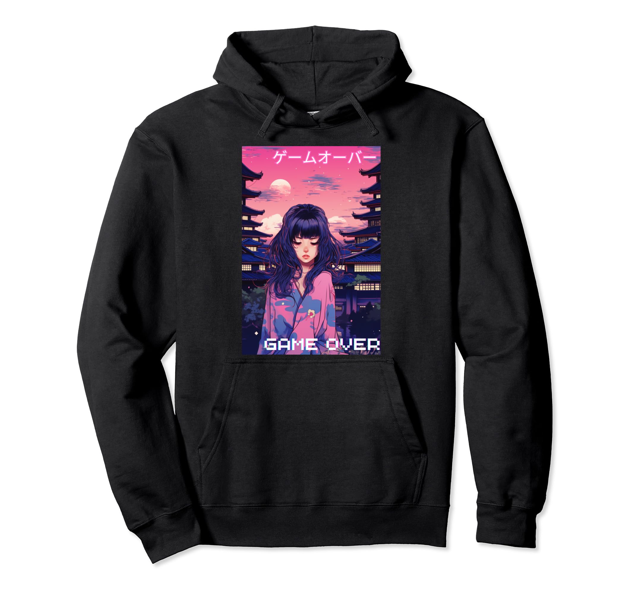 Japanese Vaporwave Sad Anime Indie Hoodie - Unique Graphic Unisex - T-Shirt, Sweatshirt, Hoodie