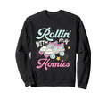 Rollin My Homies Rolling Skate Sweatshirt - Novelty Apparel Men Women - T-Shirt, Sweatshirt, Hoodie