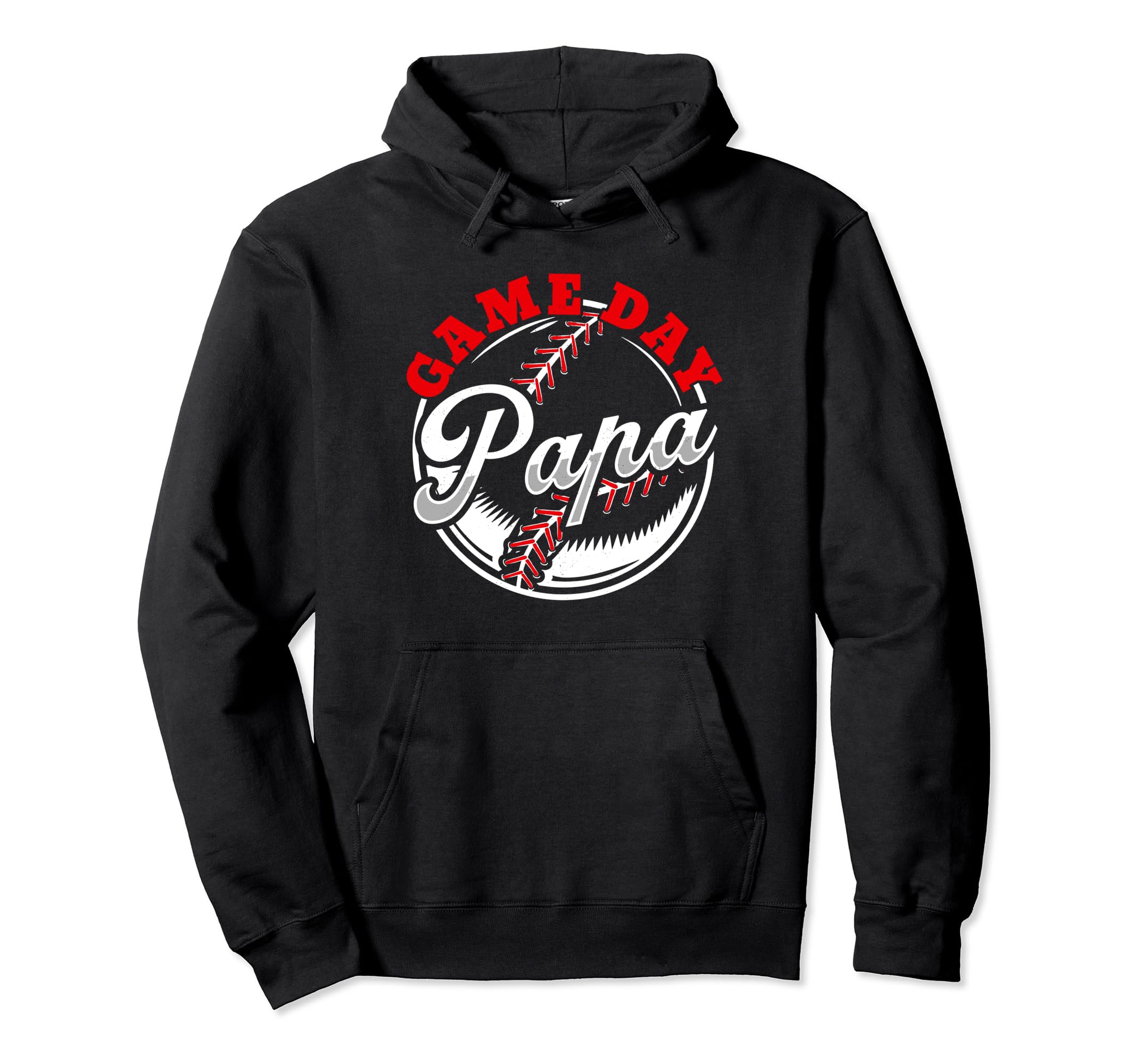 Game Day Papa Proud Baseball Parent Hoodie - Minimalist Print for Adults - T-Shirt, Sweatshirt, Hoodie