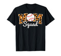 Mom Squad Leopard Baseball Mother T-Shirt - Aesthetic Graphic for Adults - T-Shirt, Sweatshirt, Hoodie