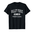 Valley Forge Pennsylvania Pa Established T-Shirt - Custom Art Print Unisex - T-Shirt, Sweatshirt, Hoodie