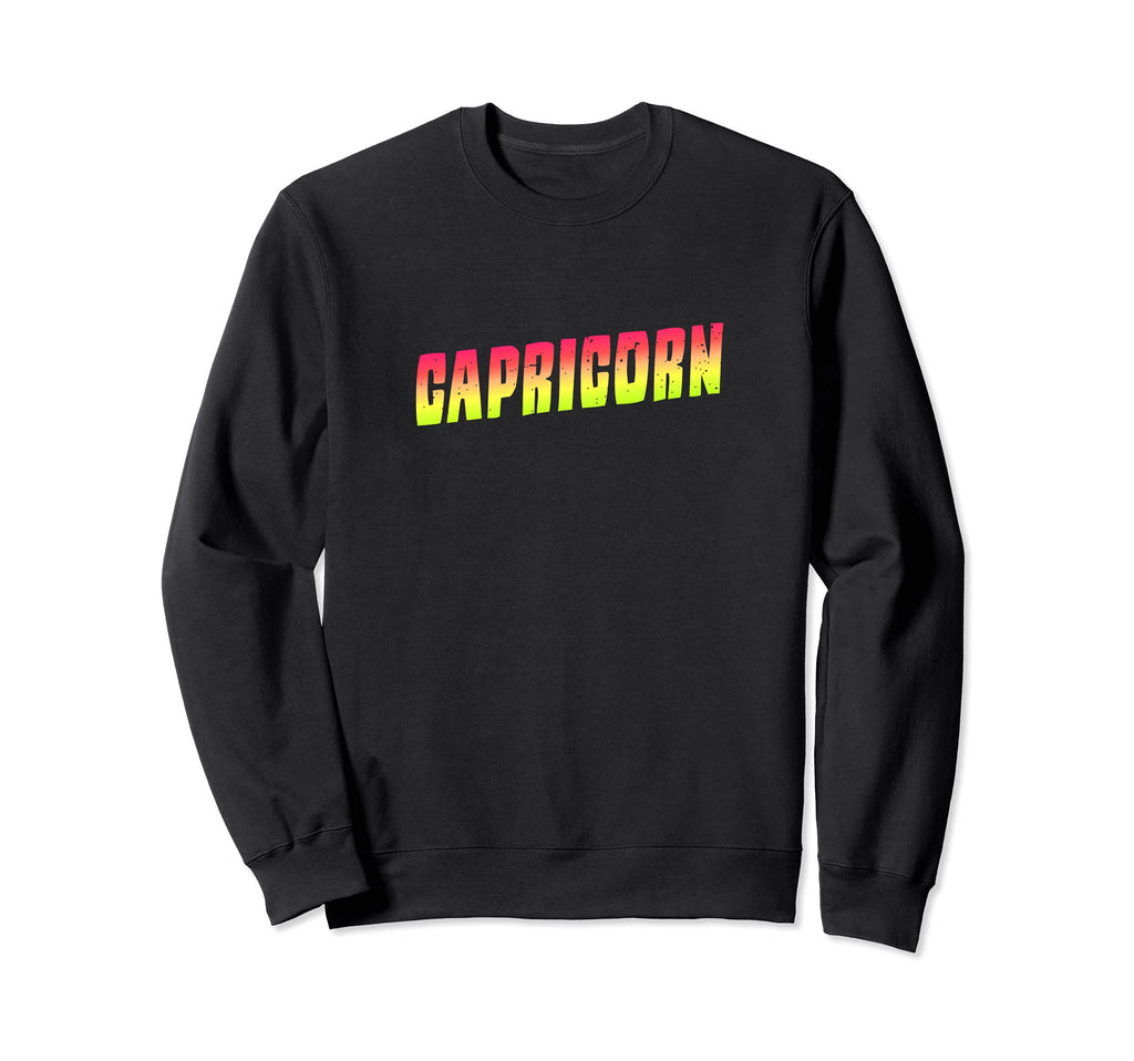 Capricorn Red Yellow Zodiac Sign Sweatshirt - Minimalist Print for Adults - T-Shirt, Sweatshirt, Hoodie