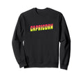 Capricorn Red Yellow Zodiac Sign Sweatshirt - Minimalist Print for Adults - T-Shirt, Sweatshirt, Hoodie