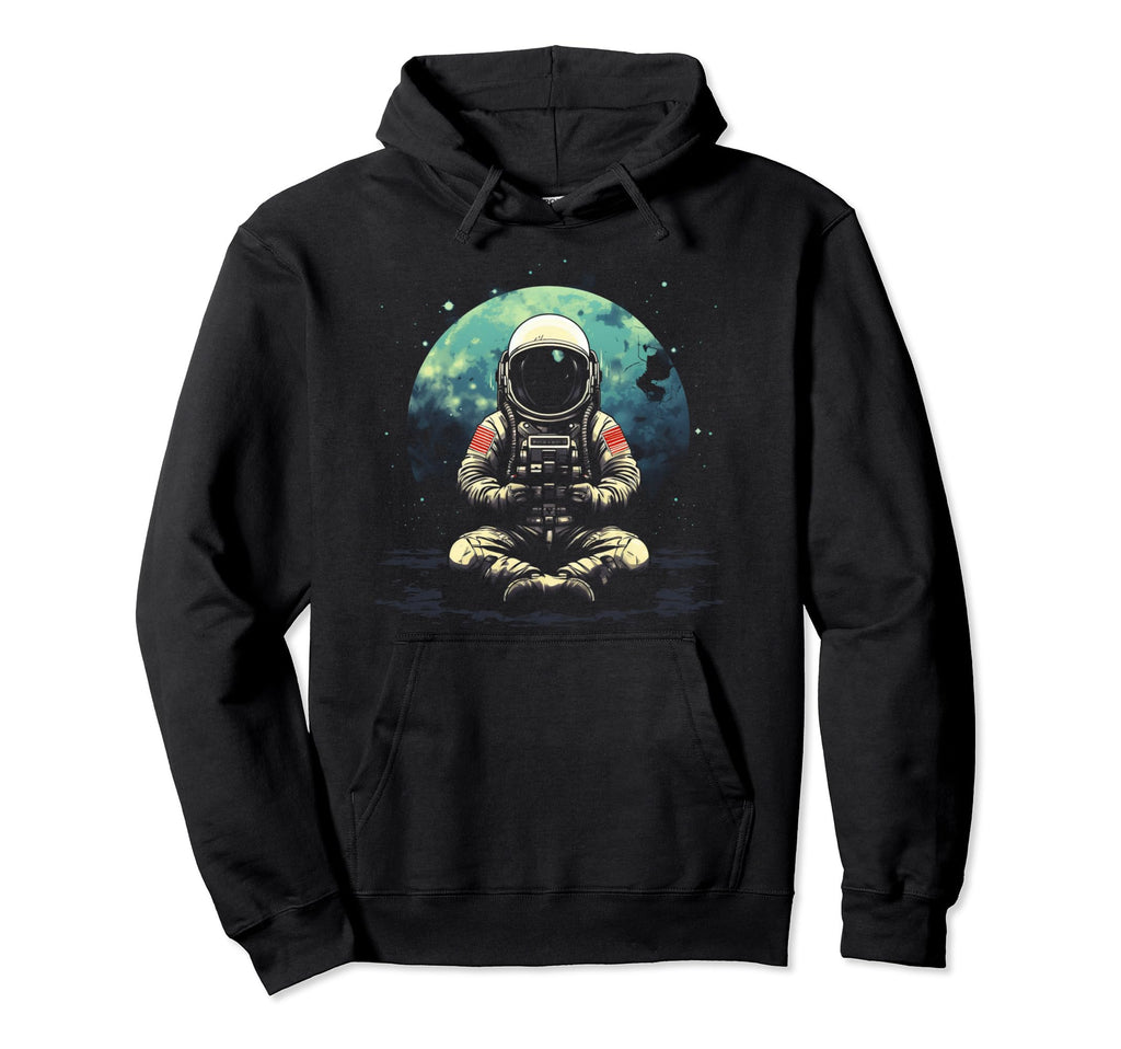 Astronaut Space Distressed 90S Hoodie - Casual Everyday Wear Men Women - T-Shirt, Sweatshirt, Hoodie
