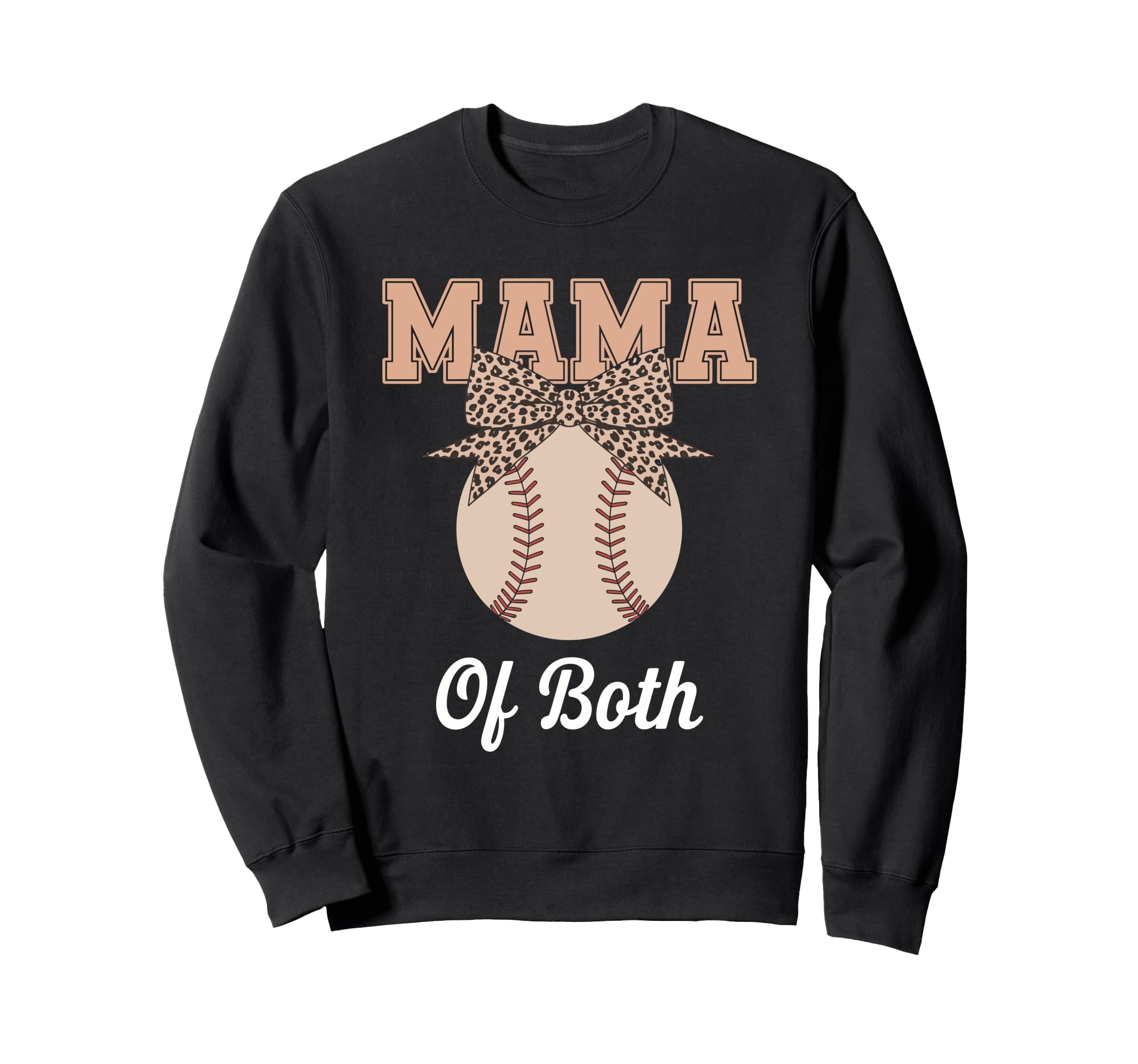 Leopard Mothers Day Mama Mom Both Sweatshirt - Casual Everyday Wear Unisex - T-Shirt, Sweatshirt, Hoodie