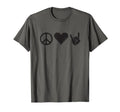 Peace Love Rock And Roll T-Shirt - Streetwear Style Unisex - T-Shirt, Sweatshirt, Hoodie