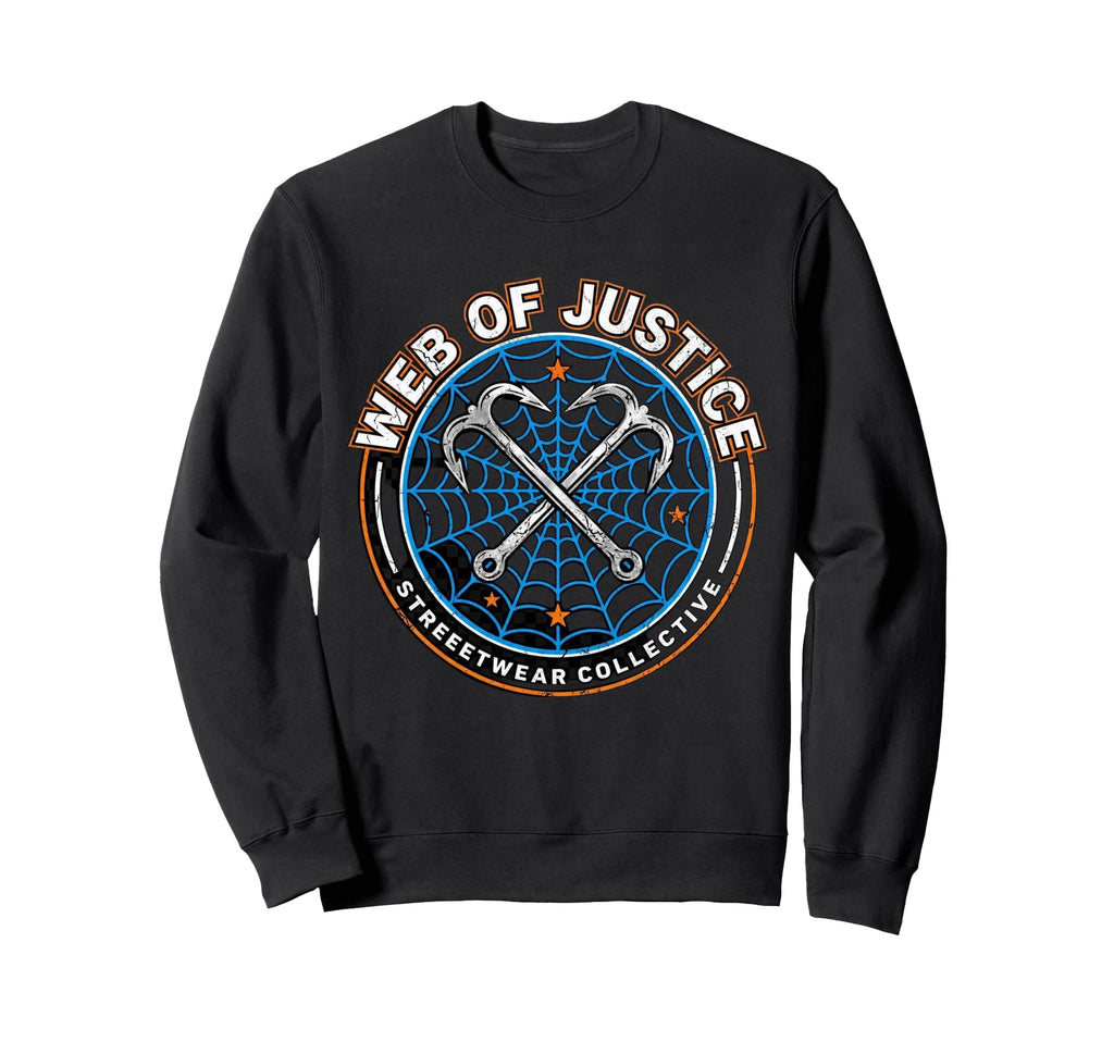 Web Justice Vigilante Grappling Hook Sweatshirt - Graphic Print Men Women - T-Shirt, Sweatshirt, Hoodie