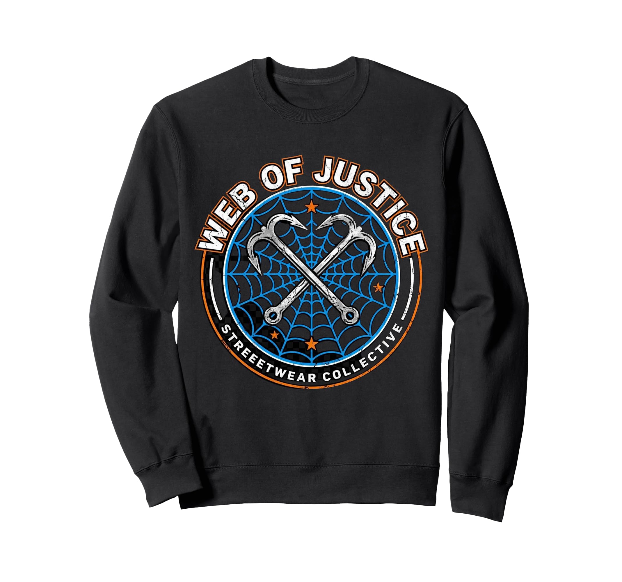 Web Justice Vigilante Grappling Hook Sweatshirt - Graphic Print Men Women - T-Shirt, Sweatshirt, Hoodie