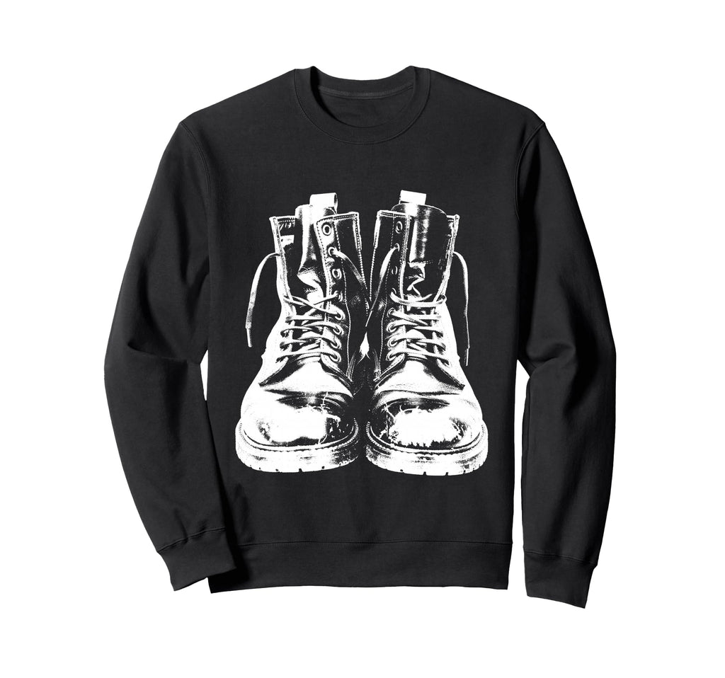 Punk Rock Combat Boots 90S Sweatshirt - Fun Novelty Design Men Women - T-Shirt, Sweatshirt, Hoodie
