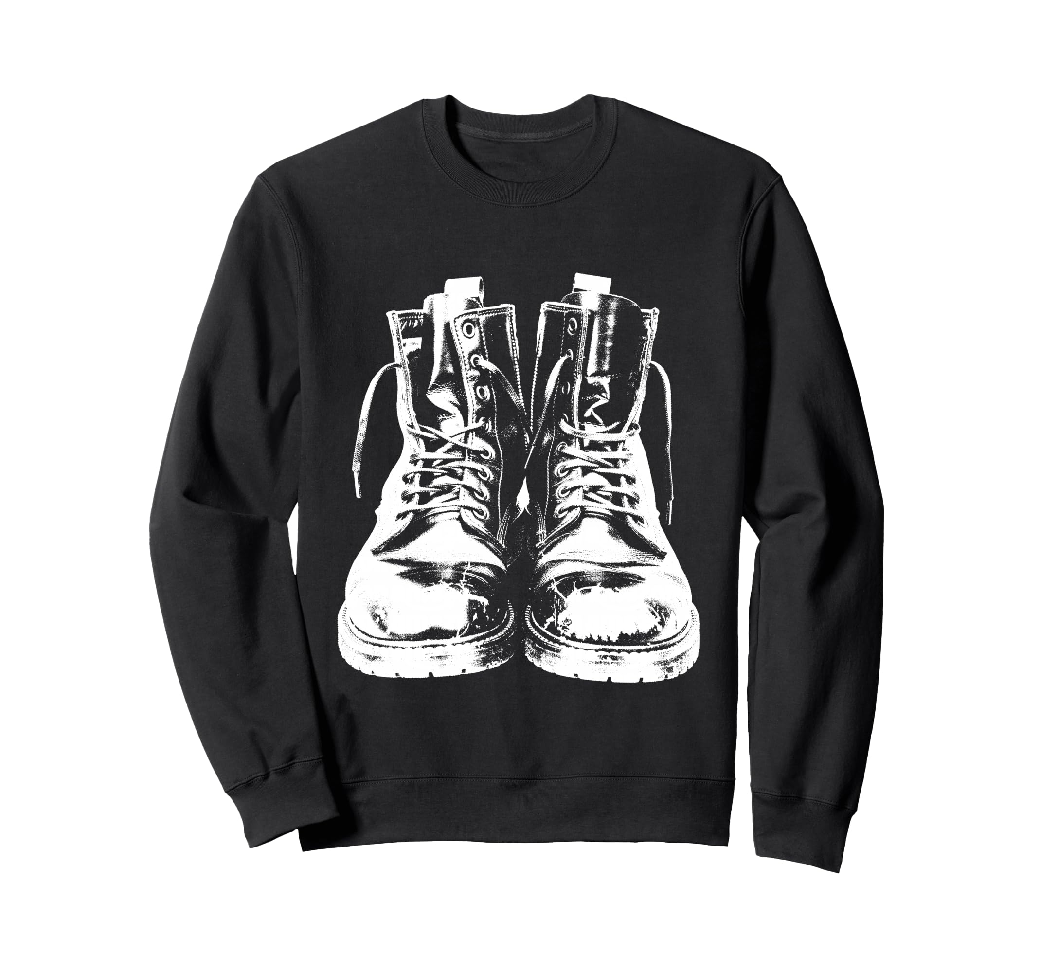 Punk Rock Combat Boots 90S Sweatshirt - Fun Novelty Design Men Women - T-Shirt, Sweatshirt, Hoodie