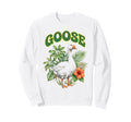 Goose Groovy Silly Floral Sweatshirt - Casual Everyday Wear for Adults - T-Shirt, Sweatshirt, Hoodie