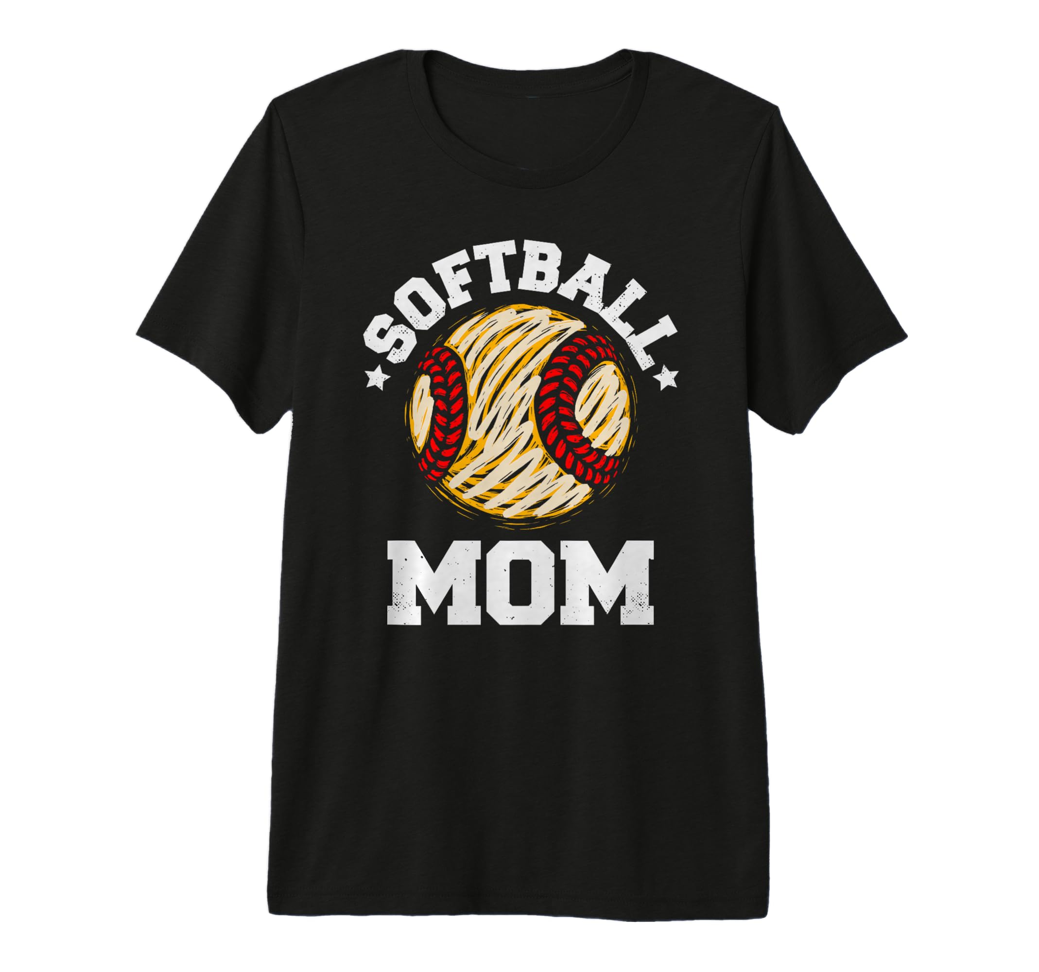 Softball Mom Distressed Funny Mom Game T-Shirt - Trendy Graphic for Adults - T-Shirt, Sweatshirt, Hoodie
