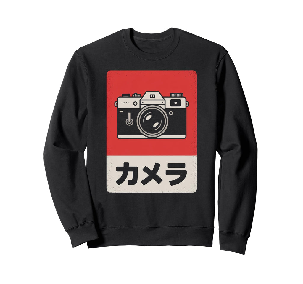 Japanese Analog Slr Camera Sweatshirt - Unique Graphic for Adults - T-Shirt, Sweatshirt, Hoodie
