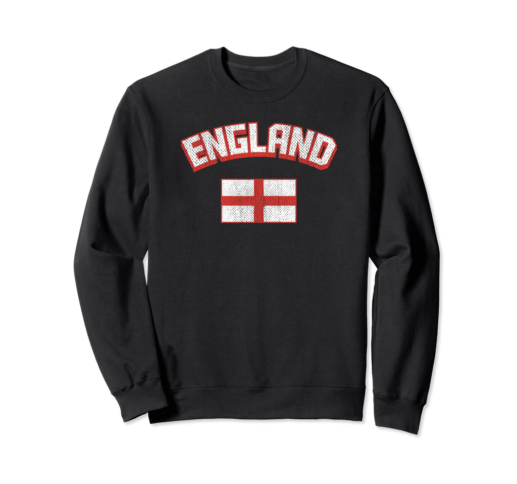 England Flag Distressed Country Sweatshirt - Minimalist Print for Adults - T-Shirt, Sweatshirt, Hoodie