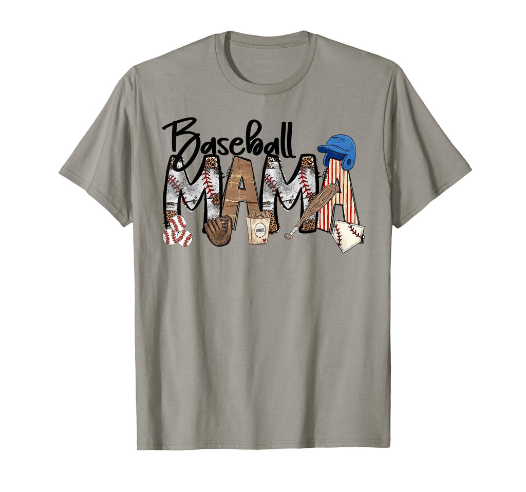 Baseball Mama Leopard Baseball Mom T-Shirt - Aesthetic Graphic for Adults - T-Shirt, Sweatshirt, Hoodie