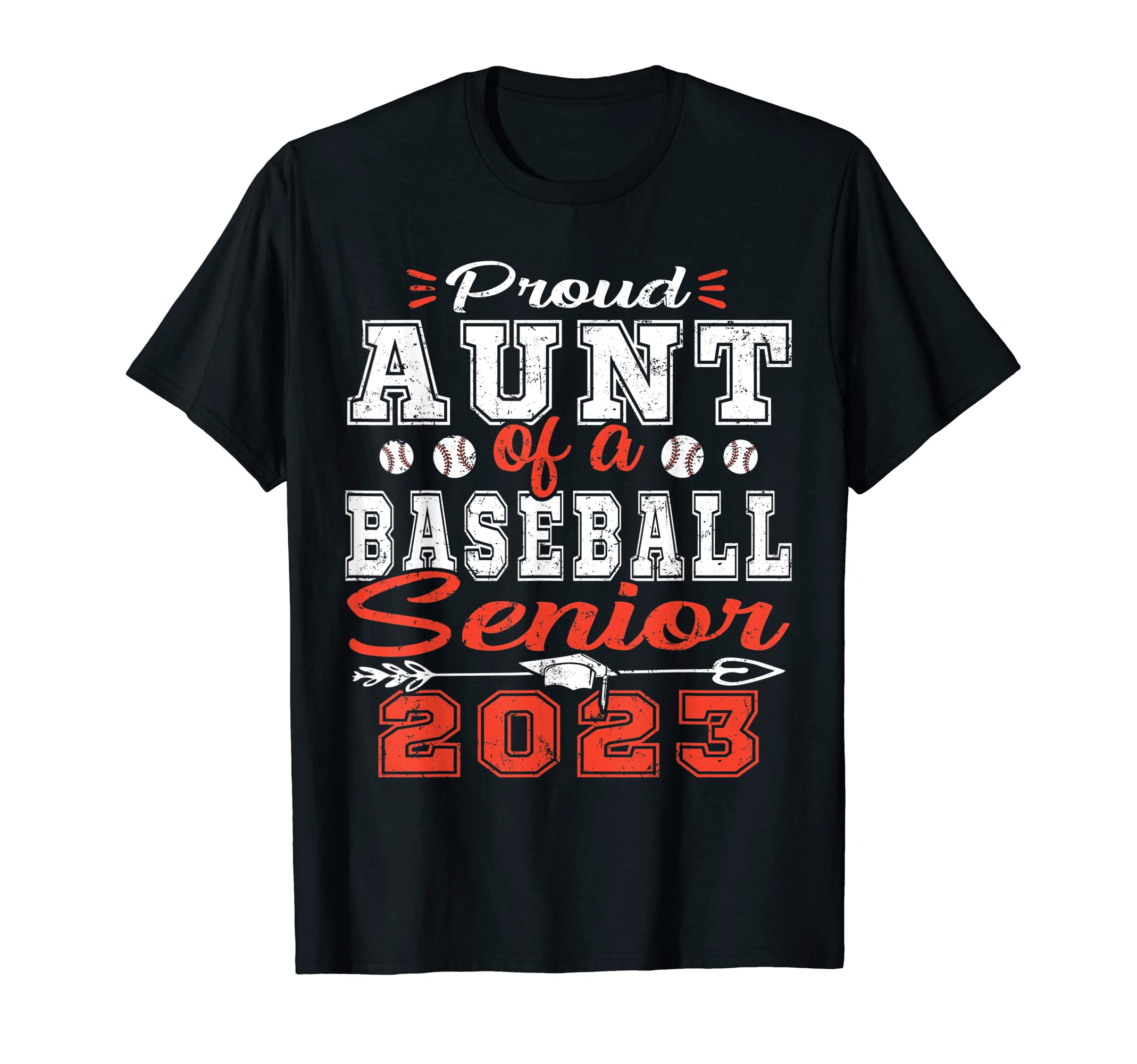Proud Aunt Baseball Senior 2023 T-Shirt - Aesthetic Graphic for Adults - T-Shirt, Sweatshirt, Hoodie