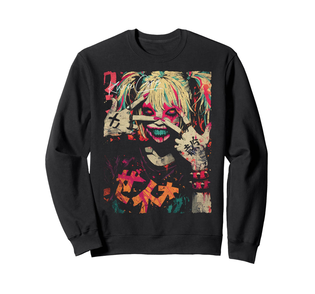 Japanese Streetwear Cyberpunk Y2K Sweatshirt - Custom Art Print Men Women - T-Shirt, Sweatshirt, Hoodie