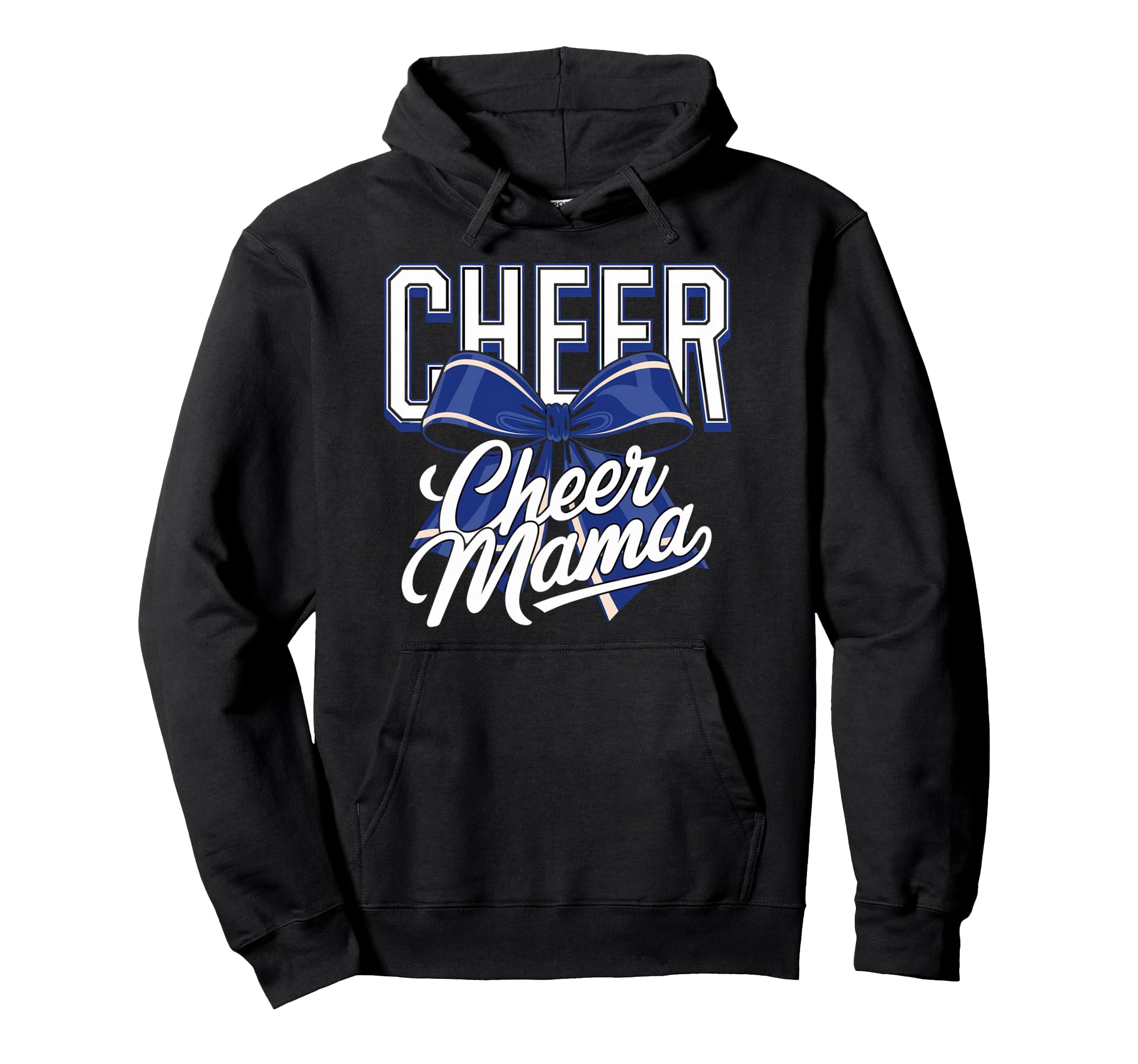 Cheer Mom Mother Bow Cheerleader Hoodie - Casual Everyday Wear Men Women - T-Shirt, Sweatshirt, Hoodie