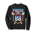 Proud Mom Baseball Player Number 88 Ice Sweatshirt - Trendy Graphic Unisex - T-Shirt, Sweatshirt, Hoodie