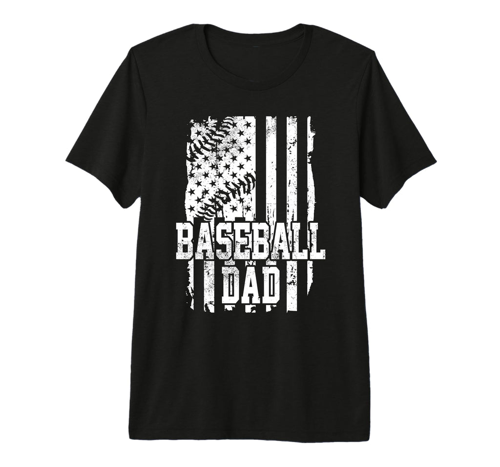 Usa Flag Baseball Dad Baseball Game Day T-Shirt - Unique Graphic Unisex - T-Shirt, Sweatshirt, Hoodie