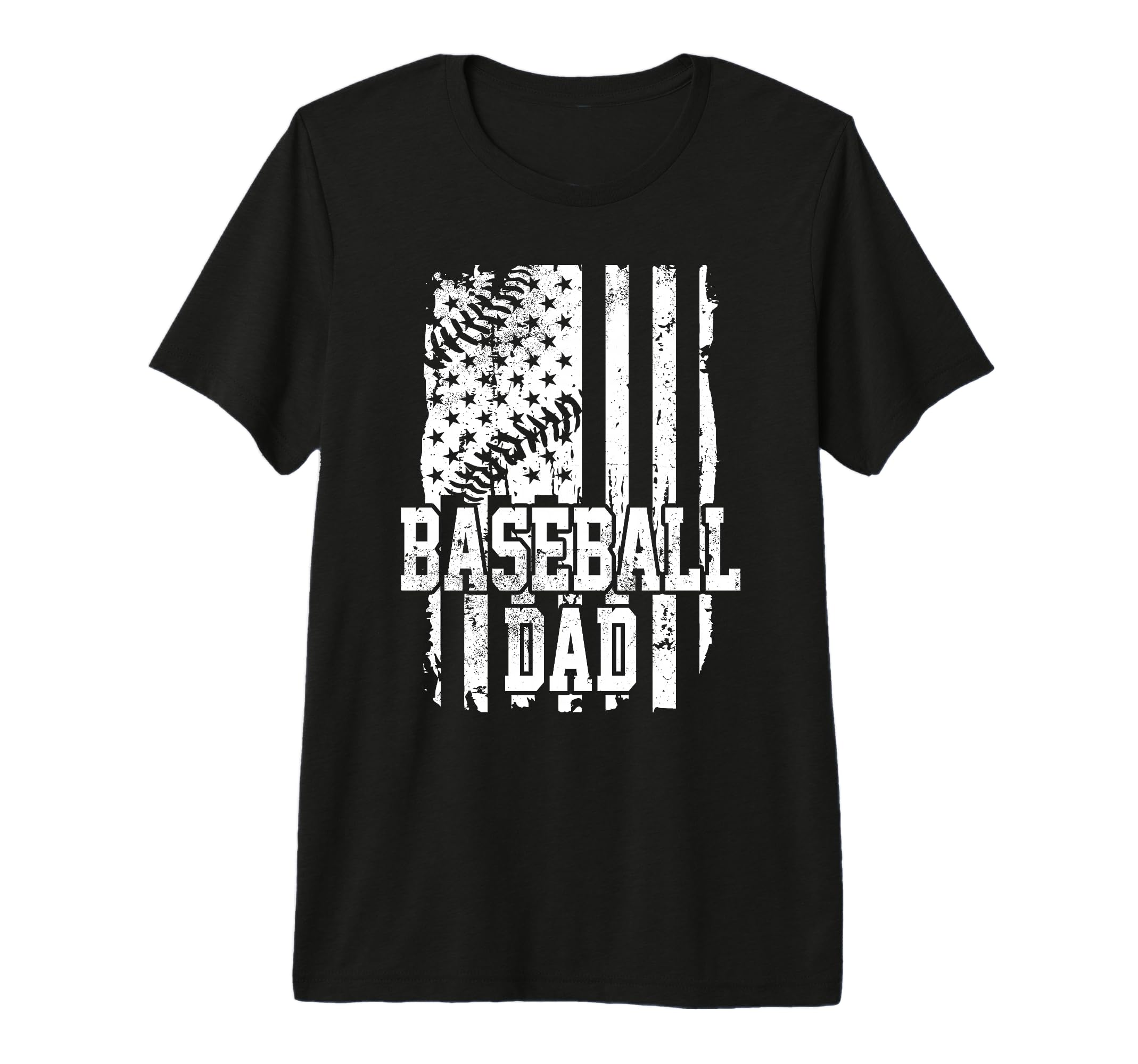 Usa Flag Baseball Dad Baseball Game Day T-Shirt - Unique Graphic Unisex - T-Shirt, Sweatshirt, Hoodie