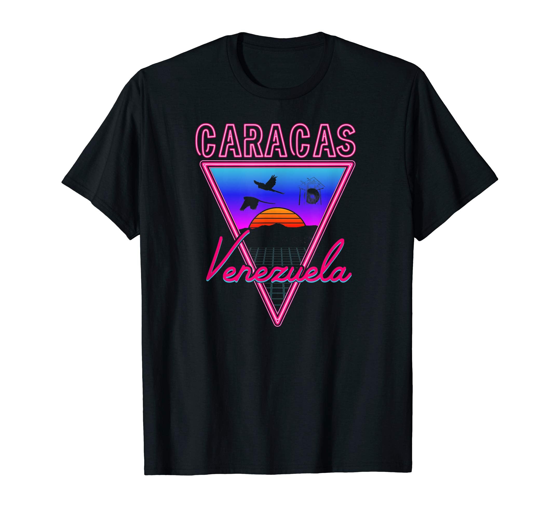 Sunset Venezuela Vaporwave T-Shirt - Minimalist Print Men Women - T-Shirt, Sweatshirt, Hoodie