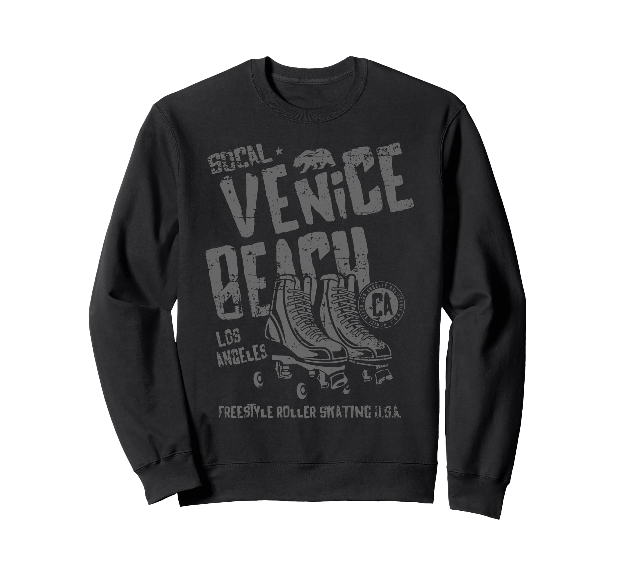 Venice Beach California Roller Skate Sweatshirt - Graphic Print Unisex - T-Shirt, Sweatshirt, Hoodie