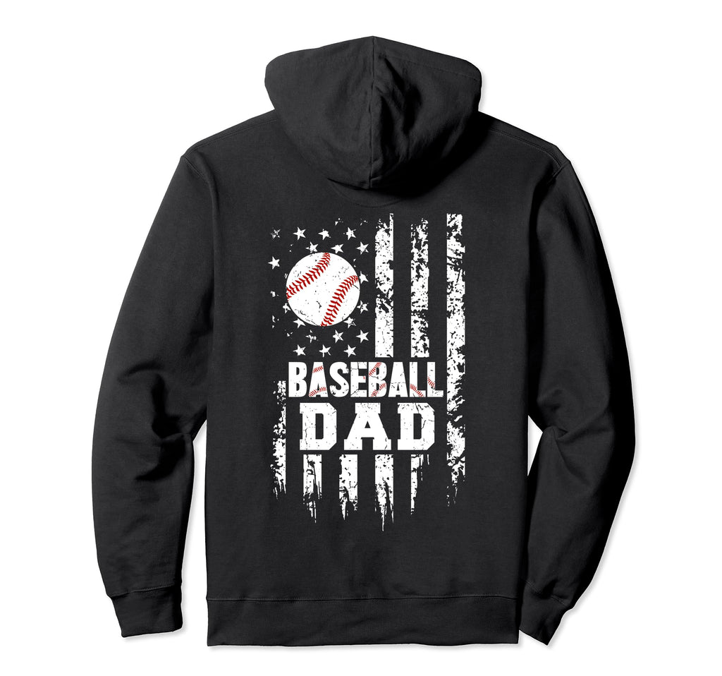 Baseball Dad Papa Daddy Fathers Day Hoodie - Fun Novelty Design Men Women - T-Shirt, Sweatshirt, Hoodie