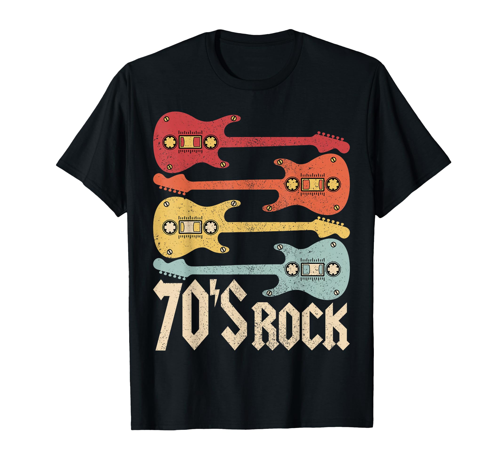 70S Rock Band Guitar Cassette Tape T-Shirt - Unique Graphic Men Women - T-Shirt, Sweatshirt, Hoodie